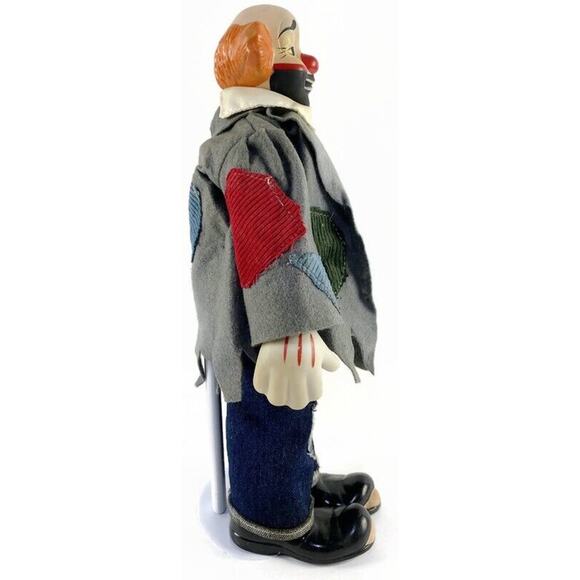 House of Lloyd Hobo Clown Collectible Figurine With Stand Gray Coat 14.7" - Picture 6 of 12